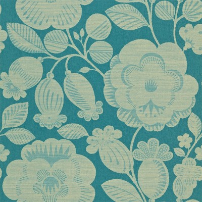 Фото Обои с рисунком - Цветы - стиль Английская классика - Бирюзовые - Купить в Интернет-магазине