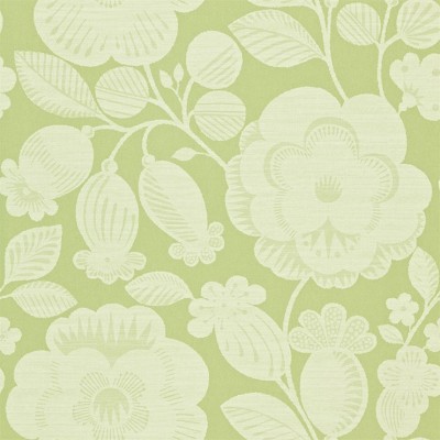 Фото Обои с рисунком - Цветы - стиль Английская классика - Зеленые - Купить в Интернет-магазине