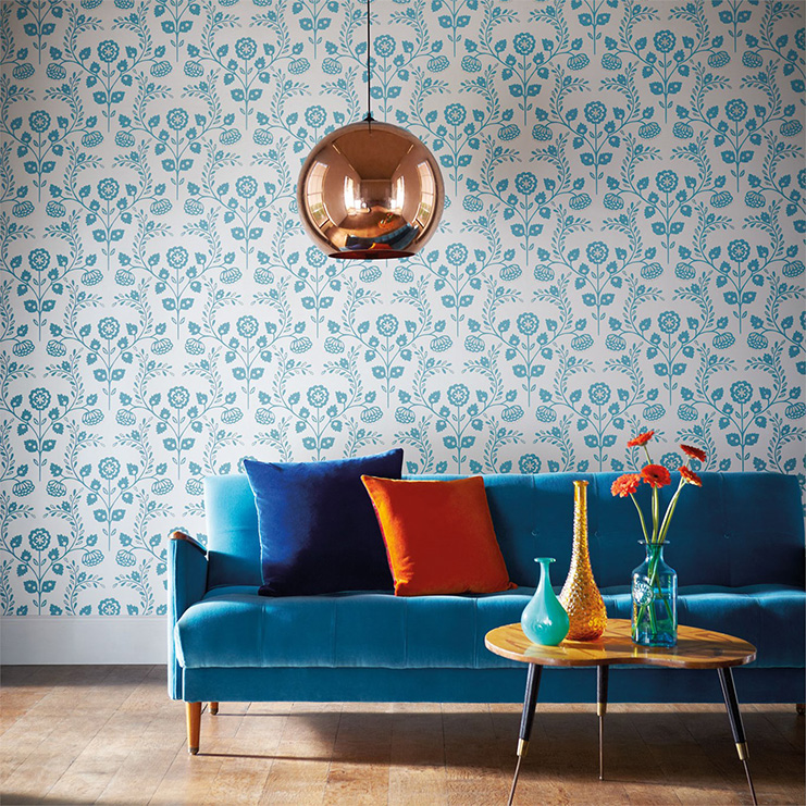 Фото Обои с рисунком - Орнамент - стиль Английская классика - Белые - Купить в Интернет-магазине