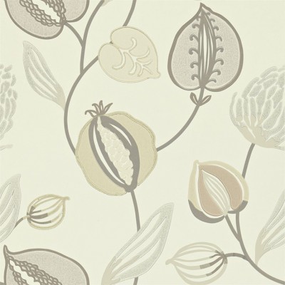 Фото Обои с рисунком - Крупный декор - стиль Английская классика - Белые - Купить в Интернет-магазине