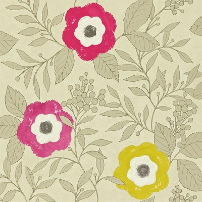 Фото Обои с рисунком - Цветы - стиль Английская классика - Бежевые - Купить в Интернет-магазине