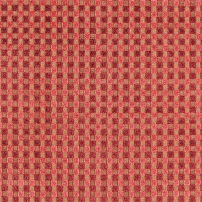 Фото Ткань портьерная с рисунком - Клетка - стиль Современный - Красная - Купить в Интернет-магазине