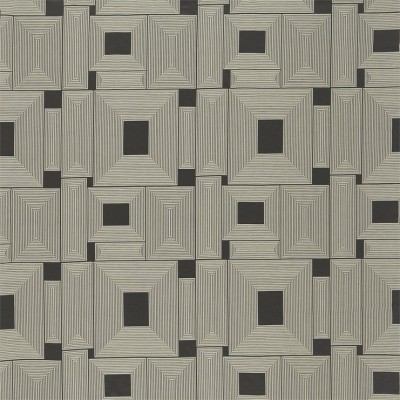 Фото Ткань портьерная с рисунком - Орнамент - стиль Современный - Черный - Купить в Интернет-магазине