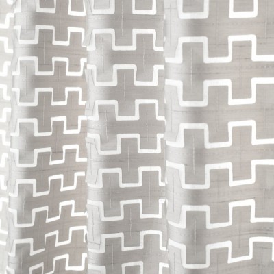 Фото Ткань портьерная с рисунком - Орнамент - стиль Современный - Серебристый - Купить в Интернет-магазине