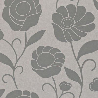 Фото Обои с рисунком - Цветы - стиль Современный - Серые - Купить в Интернет-магазине