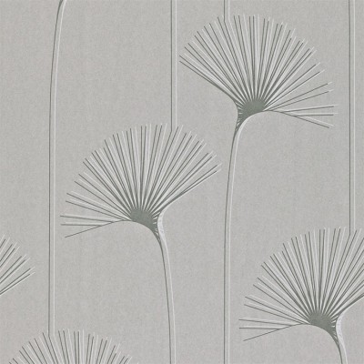 Фото Обои с рисунком - Растение - стиль Современный - Серые - Купить в Интернет-магазине
