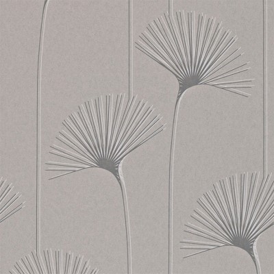 Фото Обои с рисунком - Растение - стиль Современный - Серые - Купить в Интернет-магазине