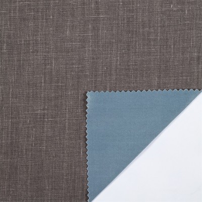 Фото Ткань портьерная однотонная - Лен - стиль Современный - Коричневый - Купить в Интернет-магазине