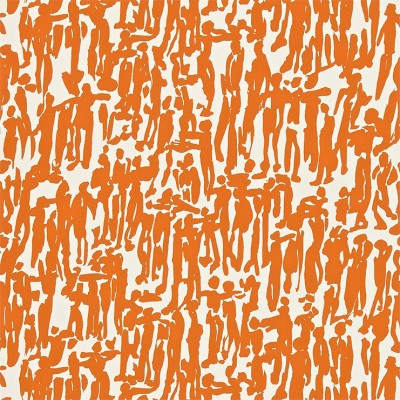 Фото Обои с рисунком - Орнамент - стиль Современный - Оранжевые - Купить в Интернет-магазине