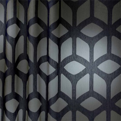 Фото Ткань портьерная с рисунком - Орнамент - стиль Современный - Серебристый - Купить в Интернет-магазине