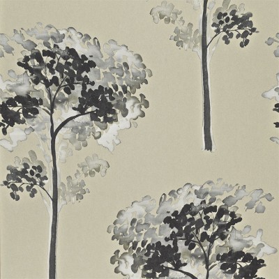 Фото Обои с рисунком - Растение - стиль Современный - Серые - Купить в Интернет-магазине