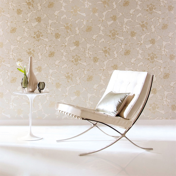 Фото Обои с рисунком - Цветы - стиль Современный - Кремовые - Купить в Интернет-магазине Фото Обои с рисунком - Цветы - стиль Современный - Кремовые - Купить в Интернет-магазине