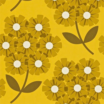 Фото Обои с рисунком - Цветы - стиль Современный - Желтые - Купить в Интернет-магазине