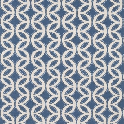 Фото Ткань портьерная с рисунком - Орнамент - стиль Английский - Синий - Купить в Интернет-магазине