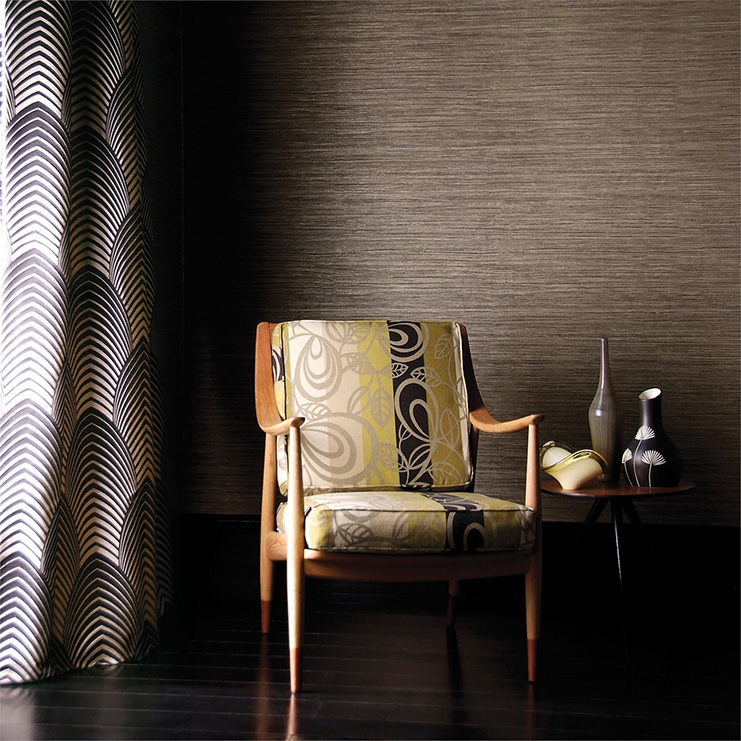 Фото Обои однотонные - Текстурные обои - стиль Современный - Коричневые - Купить в Интернет-магазине