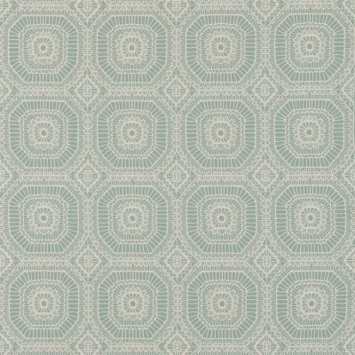 Фото Ткань портьерная с рисунком - Орнамент - стиль Английский - Бирюзовый - Купить в Интернет-магазине