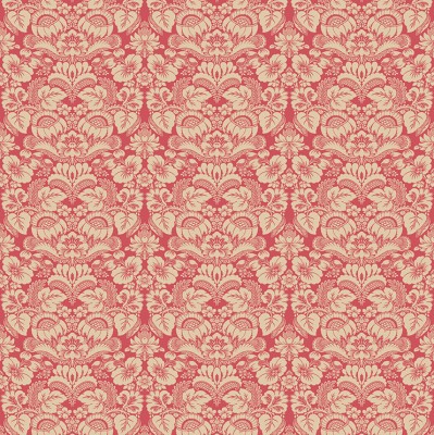 Фото Ткань портьерная с рисунком - Дамаск - стиль Английский - Красный - Купить в Интернет-магазине