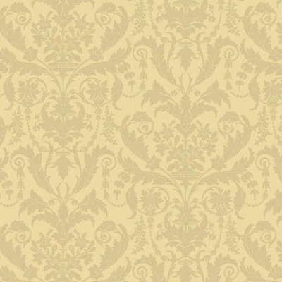 Фото Ткань портьерная с рисунком - Дамаск - стиль Английский - Желтый - Купить в Интернет-магазине