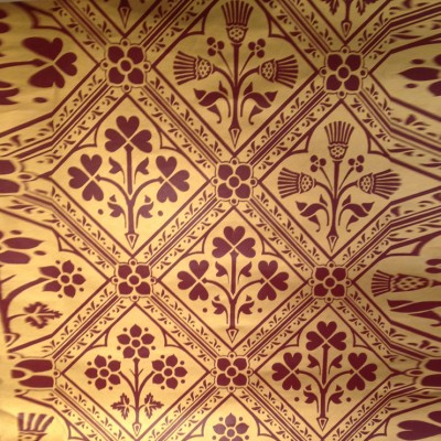 Фото Обои с рисунком - Орнамент - стиль Английская классика - Желтые - Купить в Интернет-магазине