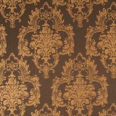 Фото Ткань портьерная с рисунком - Дамаск - стиль Английский - Коричневый - Купить в Интернет-магазине
