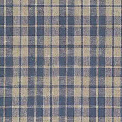 Фото Ткань портьерная с рисунком - Клетка - стиль Английский - Синяя - Купить в Интернет-магазине