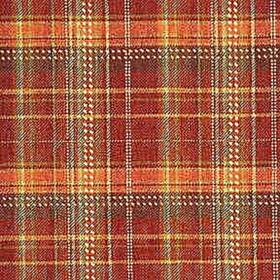 Фото Ткань портьерная с рисунком - Клетка - стиль Английский - Красная - Купить в Интернет-магазине