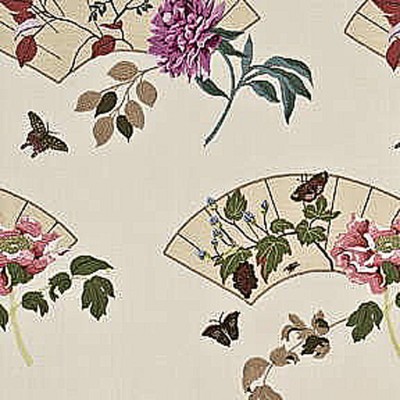 Фото Ткань портьерная с рисунком - Крупный декор - стиль Английский - Кремовый - Купить в Интернет-магазине