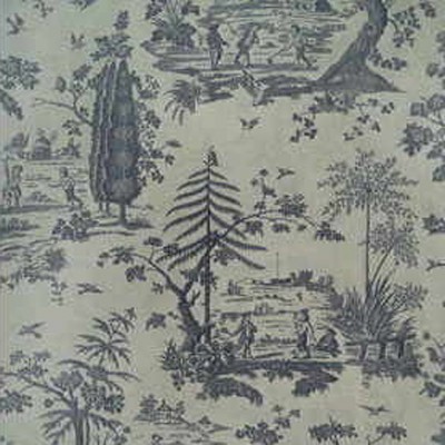 Фото Ткань портьерная с рисунком - Туаль - стиль Английский - Серая - Купить в Интернет-магазине