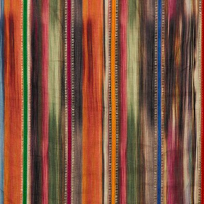 Фото Ткань портьерная с рисунком - Полоски - стиль Английский - Оранжевые - Купить в Интернет-магазине