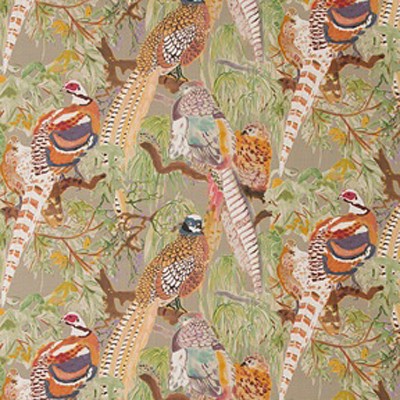 Фото Ткань портьерная с рисунком - Крупный декор - стиль Английский - Коричневый - Купить в Интернет-магазине