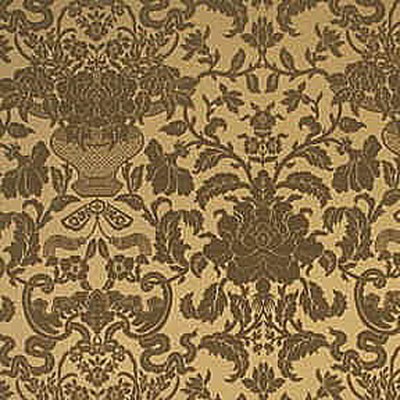 Фото Ткань портьерная с рисунком - Дамаск - стиль Английский - Бежевый - Купить в Интернет-магазине