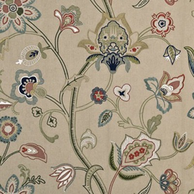 Фото Ткань портьерная с рисунком - Цветы - стиль Английский - Купить в Интернет-магазине