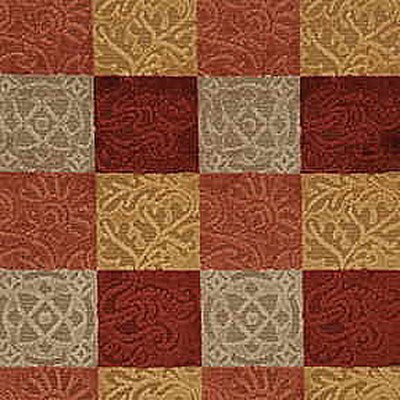 Фото Ткань портьерная с рисунком - Клетка - стиль Английский - Красная - Купить в Интернет-магазине