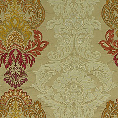 Фото Ткань портьерная с рисунком - Дамаск - стиль Английский - Зеленый - Купить в Интернет-магазине