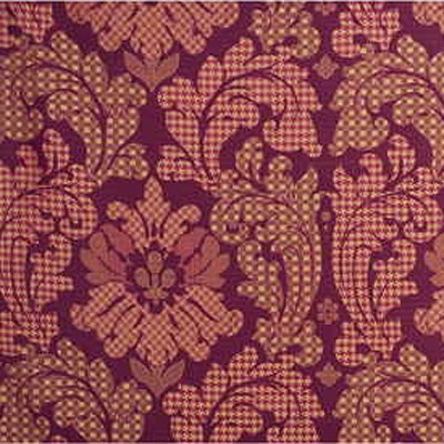Фото Ткань портьерная с рисунком - Дамаск - стиль Английский - Малиновый - Купить в Интернет-магазине