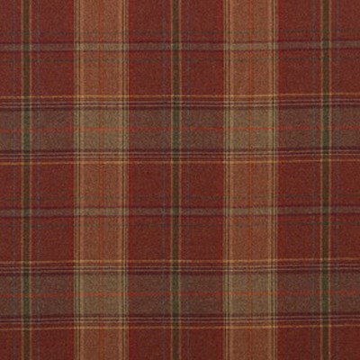 Фото Ткань портьерная с рисунком - Клетка - стиль Английский - Красная - Купить в Интернет-магазине
