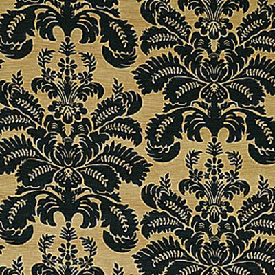 Фото Ткань портьерная с рисунком - Дамаск - стиль Английский - Желтый - Купить в Интернет-магазине