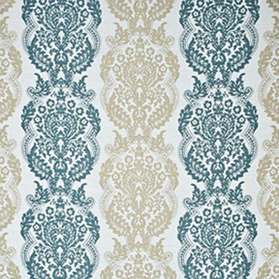 Фото Ткань портьерная с рисунком - Дамаск - стиль Английский - Белый - Купить в Интернет-магазине