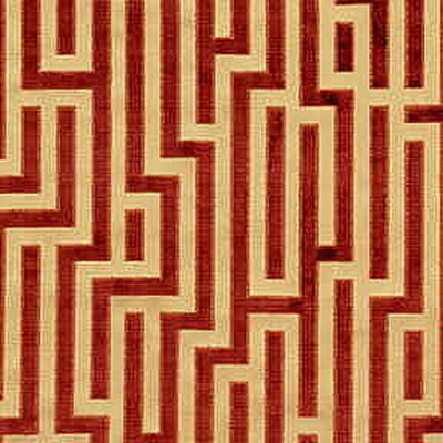 Фото Ткань портьерная с рисунком - Орнамент - стиль Английский - Красный - Купить в Интернет-магазине