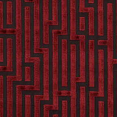 Фото Ткань портьерная с рисунком - Орнамент - стиль Английский - Красный - Купить в Интернет-магазине