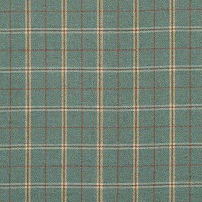 Фото Ткань портьерная с рисунком - Клетка - стиль Английский - Бирюзовая - Купить в Интернет-магазине