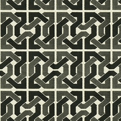 Фото Ткань портьерная с рисунком - Орнамент - стиль Английский - Черный - Купить в Интернет-магазине