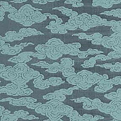 Фото Ткань портьерная с рисунком - Абстракция - стиль Английский - Синяя - Купить в Интернет-магазине