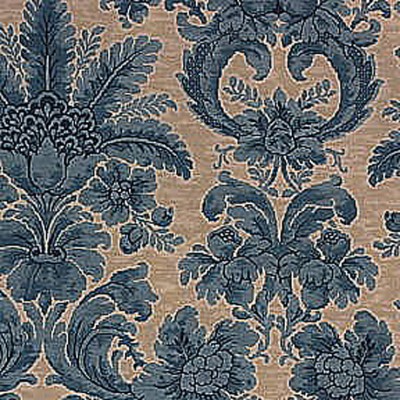 Фото Ткань портьерная с рисунком - Дамаск - стиль Английский - Коричневый - Купить в Интернет-магазине