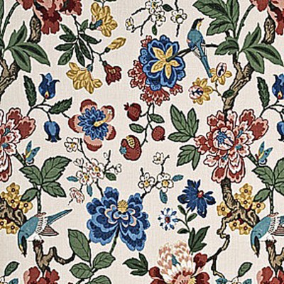 Фото Ткань портьерная с рисунком - Цветы - стиль Английский - Купить в Интернет-магазине