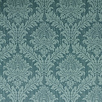 Фото Ткань портьерная с рисунком - Дамаск - стиль Английский - Синий - Купить в Интернет-магазине