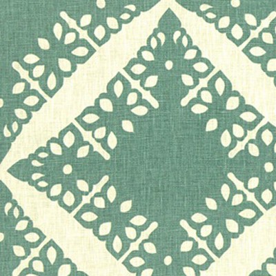 Фото Ткань портьерная с рисунком - Орнамент - стиль Английский - Бирюзовый - Купить в Интернет-магазине