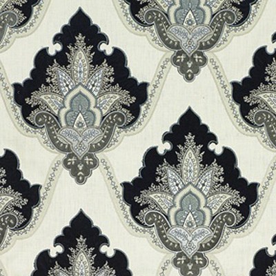 Фото Ткань портьерная с рисунком - Орнамент - стиль Английский - Светло-серый - Купить в Интернет-магазине