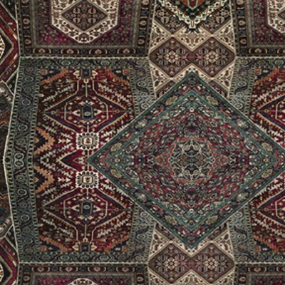 Фото Ткань портьерная с рисунком - Орнамент - стиль Английский - Красный - Купить в Интернет-магазине