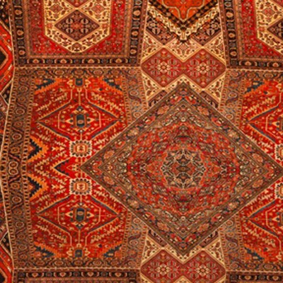 Фото Ткань портьерная с рисунком - Орнамент - стиль Английский - Оранжевый - Купить в Интернет-магазине